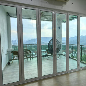 Vente directe d'usine Porte d'entrée moderne en aluminium et verre Porte pivotante Remplacement de fenêtres Portes pour pergola en aluminium Villa Maison - Product Image 6