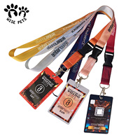 Cordón de seguridad personalizado para colgar, soporte para llavero, cordones de poliéster impresos, correas para el cuello para tarjetas de identificación, cordón para teléfono y llaves