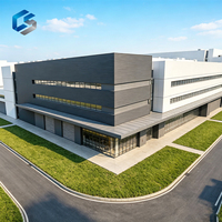 Entrepôt préfabriqué moderne en structure acier galvanisé avec option de hangar pour usage industriel