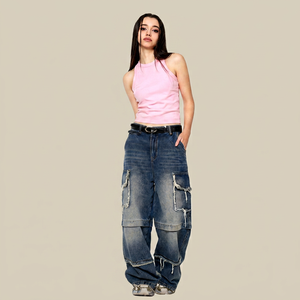 Top Corto Retro con Estampado de Letras, Estilo Y2K, Ajustado, con Abertura en la Cintura, Tejido de Spandex/Algodón, Transpirable y de Secado Rápido - Product Image 1