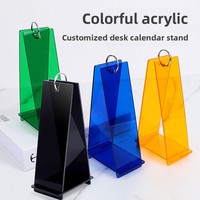 Support de calendrier de bureau en acrylique transparent multicolore créatif DIY OEM pour magasin de détail et maison