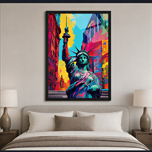 Cuadro Decorativo con Foto Personalizada de <span class=keywords><strong>la</strong></span> Estatua de <span class=keywords><strong>la</strong></span> <span class=keywords><strong>Libertad</strong></span> para Sala de Estar, Dormitorio, Hotel, Oficina, Salón, Decoración de Interiores - Product Image 3