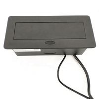 Prise de courant électrique escamotable homologuée US pour table de conférence, avec 2 ports USB et 2 prises US, 1 port RJ45, pour cuisine, bureau et plan de travail