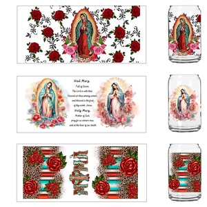 Calcomanía Personalizada de la Virgen María, al por Mayor, Diseño de Anime, Resistente al Agua, para Vasos de 16 oz, Transferencia UV DTF, Adhesivo para Envolver Tazas - Product Image 3