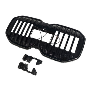 Bmw Car Grille Led Light Glossy Black Single Line Front <b>Bumper</b> Replacement With <b>Clips</b> For 2023 2025 G70 7 Series - Product Image 2