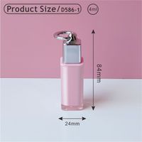 Conteneur vide pour gloss à lèvres de 4 ml, bouchon à vis en plastique, tube de gloss à lèvres rose rouge personnalisable, flacon d'huile à lèvres, logo personnalisé