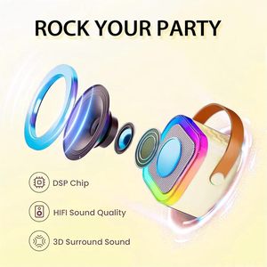 Nueva Máquina de Karaoke Portátil K12 con 1-2 Micrófonos Inalámbricos, Altavoz HiFi para Cantar en Familia, Regalo para Niños, Hecha de Plástico - Product Image 3