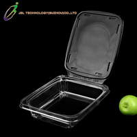 Boîte en plastique PET transparente en gros, emballage alimentaire à emporter, boîte à clapet anti-effraction pour fruits secs
