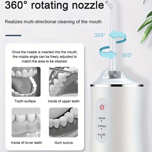 Portable <span class=keywords><strong>Rechargeable</strong></span> eau Pick dents nettoyant 3 Modes dents dentaires irrigateur Oral sans fil dent Usb eau Flosser - Product Image 5