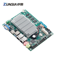 Zunsia Quad Core haute performance Baytrail ordinateur carte mère double Lan 3.5 pouces X86 Mini PC J1800 J1900 carte mère industrielle