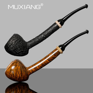 ท่อสูบบุหรี่ต้นโอ๊กลำต้นยาวท่อยาสูบผลิตจากรากอิตาลีพร้อมปากเป่าวัลคาไนต์ - Product Image 1