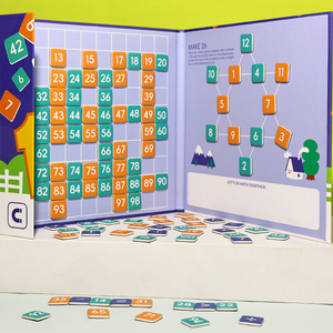 Libro de Matemáticas Hundred <span class=keywords><strong>Board</strong></span> Montessori 1-100, Juego Educativo Preescolar de Conteo de Números, Juego de Papel para Niños - Product Image 4
