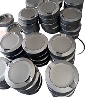 Boîte à snus en aluminium anodisé gris, personnalisable, en métal, pour usage professionnel, service CNC