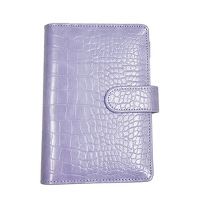 Sang trọng A5/A6 văn phòng máy tính xách tay kế hoạch chất kết dính da cá sấu với PU Vải Bìa 6 vòng bơm lại rời lá RÀNG BUỘC - Product Image 1