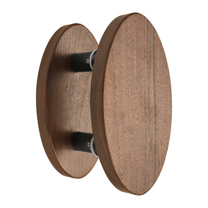 YIJIA Walnut Wood Oval Sliding Door Handle 9102 Touch Control Commercial Use - Product Image 5