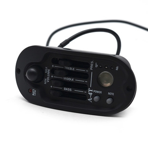 Chất lượng cao 4-band Pickup Acoustic gỗ Guitar EQ Equalizer nhà máy bán buôn hình dạng hình bầu dục piezoelectric Pickup cao su Bảng điều chỉnh - Product Image 2