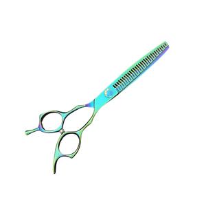 Ciseaux de toilettage pour animaux 440C, 7 pouces, ciseaux à effiler en acier inoxydable, outils de coupe de poils pour chiens, lame incurvée - Product Image 1