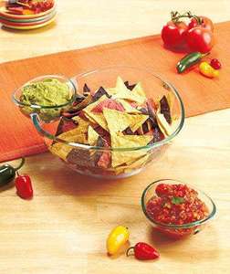 Juego de Tazones para Servir Ensaladas y Frutas Chip and Dip, Tazón Principal de 3L, Tazones para Salsas de 180ml - Product Image 6