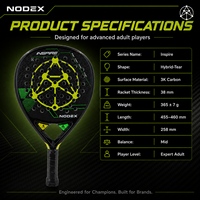 Raquette de padel durable avec noyau en mousse EVA, fibre de carbone 18k, logo de marque personnalisé, raquette de padel professionnelle pour club de padel