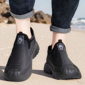 รองเท้าหนังเทียมผู้ชายแบบสวม สไตล์ลำลอง สำหรับฤดูใบไม้ผลิ พื้นรองเท้า PVC นุ่ม สวมใส่สบาย บุผ้าด้านใน ผลิตจากโรงงานโดยตรง - Product Image 4