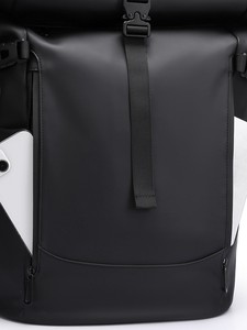 15.6" Unisex Waterproof PU <b>Laptop</b> <b>Backpack</b> Polyester Zipper Closure Large Capacity Eco-Friendly Arcuate Shoulder Strap Outdoor - Product Image 5