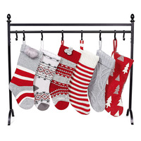 Présentoir Métallique de Comptoir et de Sol avec Étagères en Fil pour Chaussettes