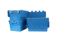 Boîte de rangement en plastique de qualité supérieure avec couvercle et poignée, vente en gros