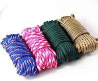 Cordon de survie en nylon/polypropylène tressé 7 brins, 550 Paracord, robuste, pour la fabrication de bracelets, de cordons, de colliers pour chiens, de matériel de camping DIY
