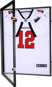 Caja <span class=keywords><strong>de</strong></span> sombra <span class=keywords><strong>de</strong></span> marco <span class=keywords><strong>de</strong></span> vitrina <span class=keywords><strong>de</strong></span> Jersey <span class=keywords><strong>de</strong></span> madera con protección Uv y percha béisbol baloncesto fútbol deporte camisa - Product Image 3