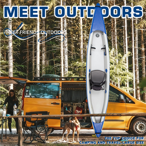 Kayak gonflable monoplace pour la pêche en mer, utilisation extérieure, matériau Drop Stitch - Product Image 6