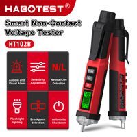 Testeur de tension CA sans contact Habotest HT102B 12-1000V avec affichage, détection de fil sous tension et neutre, détecteur de point de rupture CAT IV, garantie 1 an