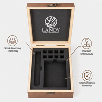 Caja de Whisky de Pino Vintage Premium con Logotipo Personalizado, Cofre de Almacenamiento de Licores de Madera Rústica Hecha a Mano para Estuche Ejecutivo