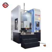 Mesin Bubut Vertikal CNC 2-Axis HIPOW VTC1250 Presisi Tinggi Akurasi Tinggi Single Spindle Medium Duty dengan 8-Station Tool Post dan Rel Linear