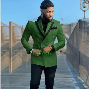 <span class=keywords><strong>Smoking</strong></span> da <span class=keywords><strong>Uomo</strong></span> Doppiopetto su Misura Bianco con Risvolto a Punta Personalizzato Vestito Slim Fit per Testimoni Set Casual - Product Image 2