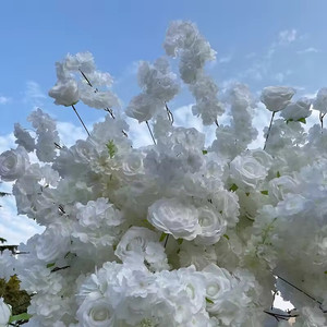 Dekorasi Dinding Pernikahan Romantis, Bunga Sakura Putih Buatan dari Sutra, Gaya Alami, Ramah Lingkungan, Tahan Lama, Dapat Digunakan Kembali - Product Image 4