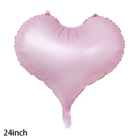 Ballons en forme de cœur élégants de 24 pouces, adaptés à la décoration de mariage, de la Saint-Valentin, des anniversaires et aux thèmes romantiques