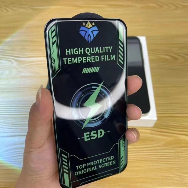 Super Large Curve Edge Electroplating Anti-fingerprint Esd Tempered Glass Film Phone Screen Protector for iphone 16 Pro Max