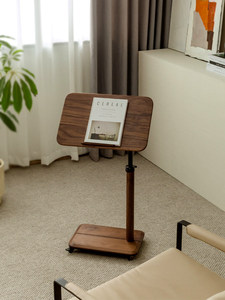<strong>Black</strong> Walnut Solid Wood Small Coffee <strong>Table</strong> Lifting Rotating <strong>Sofa</strong> Side Bedside <strong>Table</strong> Nordic Modern Simple Living Room Furniture - Product Image 2