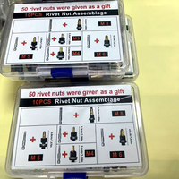 Set Mur Rivet untuk Perbaikan Otomotif & Peralatan Telekomunikasi - Mur Rivet Baja Karbon Polos 50 Buah (Hadiah)