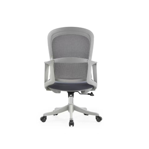 Chaise de bureau pivotante à dossier en maille avec accoudoirs fixes, dossier mi-haut, pour personnel de bureau - Product Image 5
