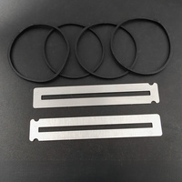 Protecteur de frettes de guitare en acier inoxydable, 2 pièces, tapis de protection de manche avec bandes en caoutchouc pour outil de réparation et de remplacement des frettes