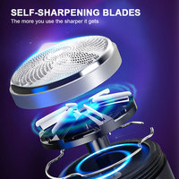 Rasoir Électrique Portable Personnalisé pour Hommes – Mini Rasoir de Voyage pour Barbe – Machine à Raser Humide/Sèche – Tondeuse à Cheveux Lavable et Rechargeable