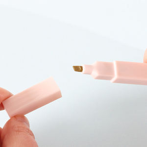 Stylo surligneur à pointe biseautée fantaisie, marqueurs graphiques en plastique pour croquis et dessin, avec ensemble de pinceaux obliques pour usage scolaire - Product Image 1