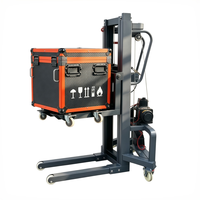 Mini chariot élévateur portable 1,2 m 1,6 m, capacité de levage 300 kg, fourche réglable, utilisation facile, télécommande sans fil, pour le levage de marchandises en intérieur et d'équipements audio sur scène
