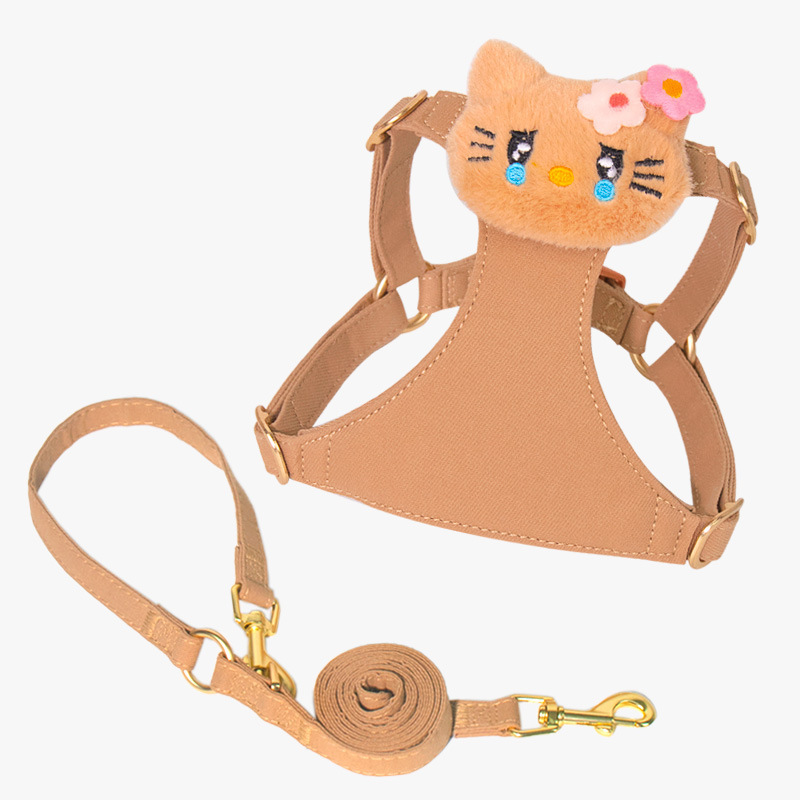 Brown doll-matching leash