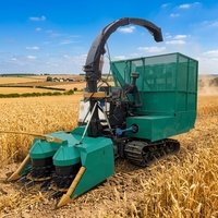 Moissonneuse-broyeuse agricole automotrice sur chenilles à disques pour ensilage, fourrage vert, tiges de maïs, luzerne et herbe