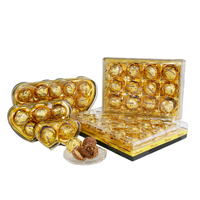Chocolats Composés Délicieux en Gros : Boules de Chocolat Solides en Forme de Cœur avec Biscuits, Noix et Confiture – Vente Chaude