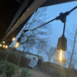 Edison S14 LED ampul 48ft 10m esnek kırılmaz su geçirmez noel dize işık bağlanabilir bahçe çardağı veranda Cafe dekor - Product Image 2