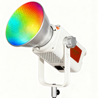 Yidoblo - Luz LED COB RGBW de 300 W, 2700 K, 6500 K, Fuente de Alimentación de CA, Luz LED de Fuente Puntual Continua para Producción de Videos de YouTube y TikTok