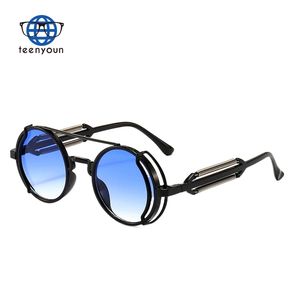 Gafas <span class=keywords><strong>de</strong></span> Sol Steampunk Teenyoun, Gafas Redondas Retro para Hombre, Estilo Punk Gótico, Nuevos Productos <span class=keywords><strong>2022</strong></span>, Protección UV400 para Mujer - Product Image 3